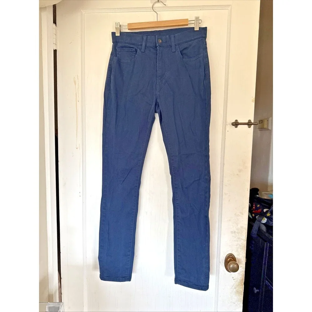 Uniqlo Men’s Ultra Stretch Color Jeans Skinny Tapered Mid-Rise Blue Small- 27-30